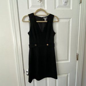H&M Faux Suede Black Dress